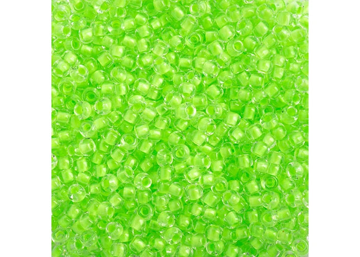 24 - 11/0 Vial Crystal C/L Neon Green