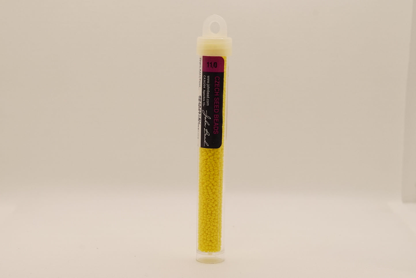 43 - 11/0 Vial Opaque Lemon Yellow