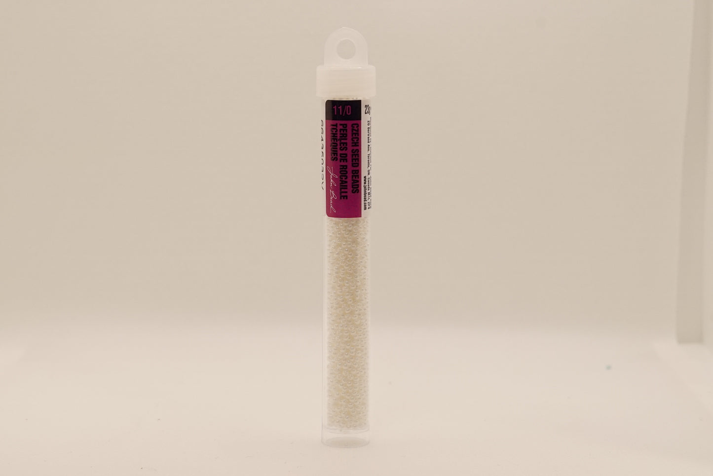 127 - 11/0 Vial Opaque White Luster