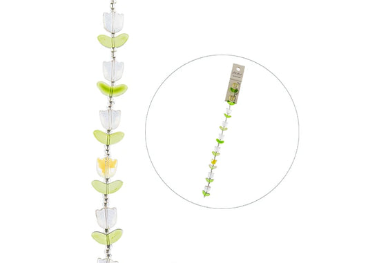 Crystal Lane Bead Strand Tulip Crystal with Gold