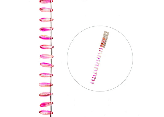 Crystal Lane Bead Strand Teardrop Yellow and Pink