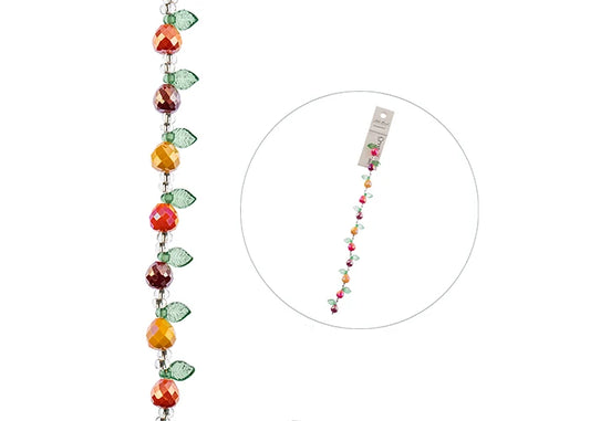Crystal Lane Bead Strand Pear Mix 1  Leaf Green