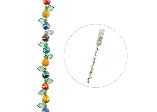Crystal Lane Bead Strand Pear Mix 2 Leaf Green