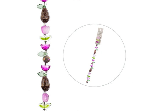 Crystal Lane Bead Strand Tulip Purple Lotus Purple