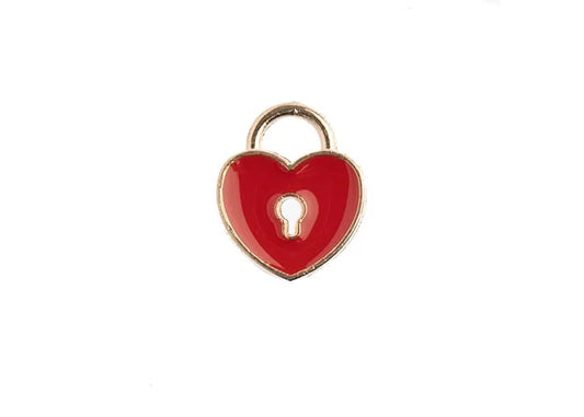 Sweet & Petite Charms 11x13mm Heart Locket red 10pcs