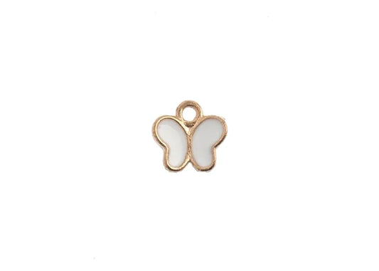 Sweet & Petite Charms 8x8mm Butterfly White 10pcs