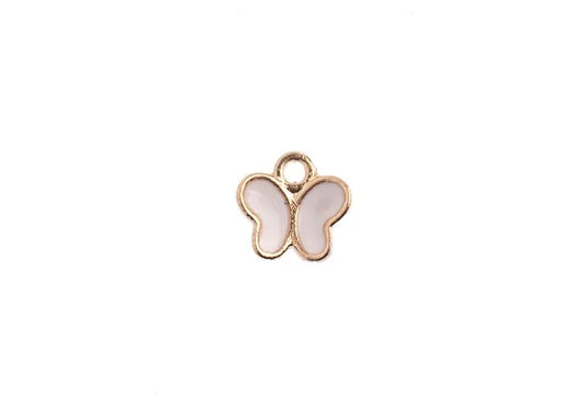 Sweet & Petite Charms 8x8mm Butterfly Pink 10pcs