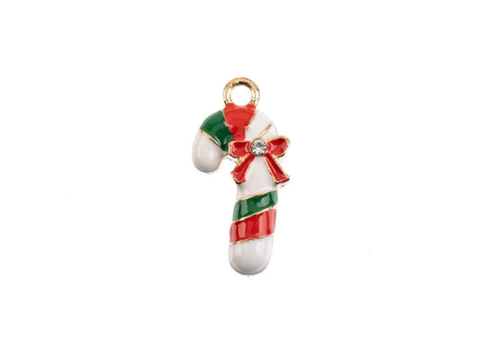 Sweet & Petite Holiday Charms 22x11mm Candy Cane 8pcs