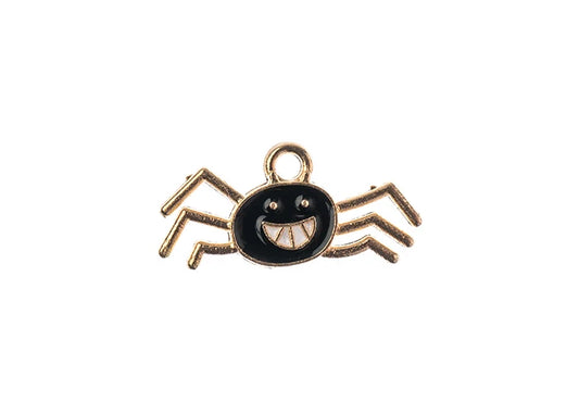 Sweet & Petite Halloween Charms 21x10mm Spider 10pcs