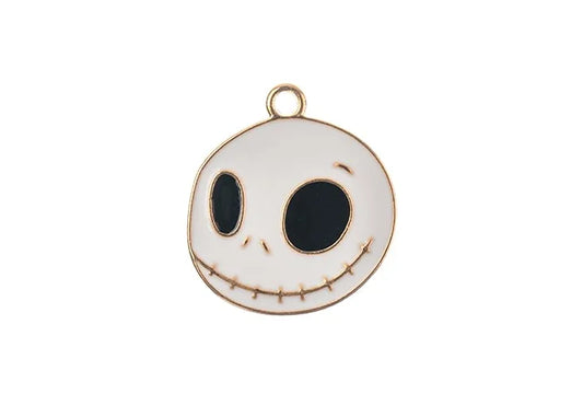 Sweet & Petite Halloween Charms 21x20mm Ghost Happy Face 8pcs