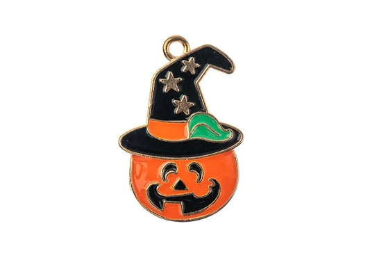 Sweet & Petite Halloween Charms 30x25.5mm Pumpkin Witch 4pcs