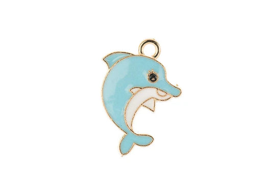Sweet & Petite Charms 21x16mm Dolphin 8pcs