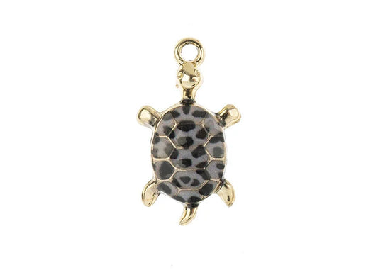 Sweet & Petite Charms 24x14mm Turtle Black 5pcs