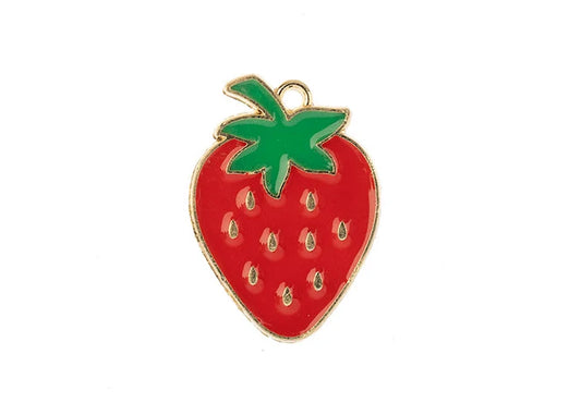 Sweet & Petite Charms 27x20mm Strawberry 5pcs