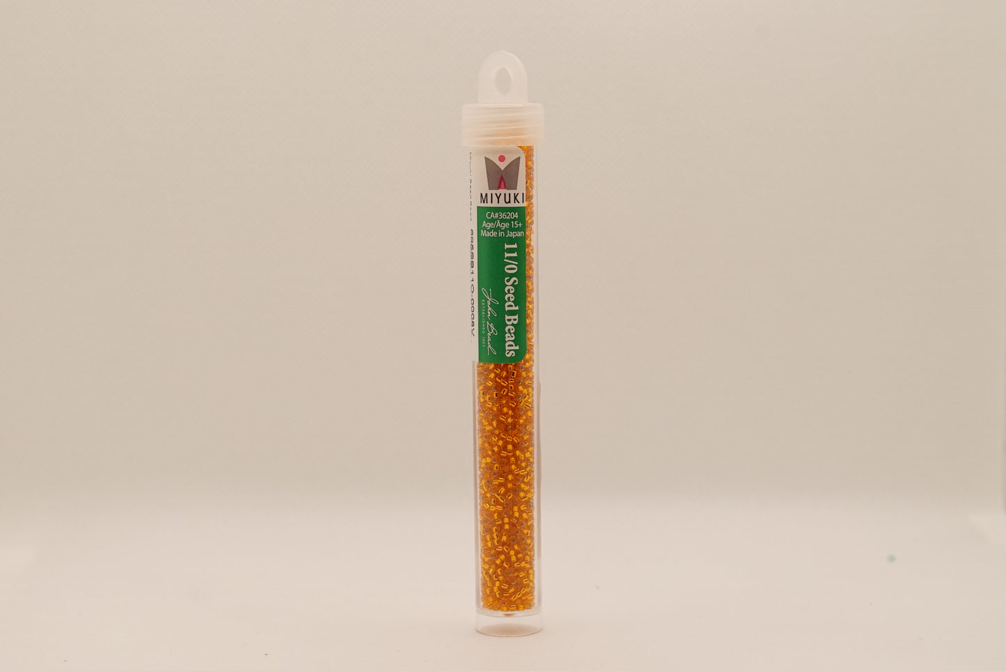 328 - Miyuki Seed Bead 11/0 Orange Silver Lined