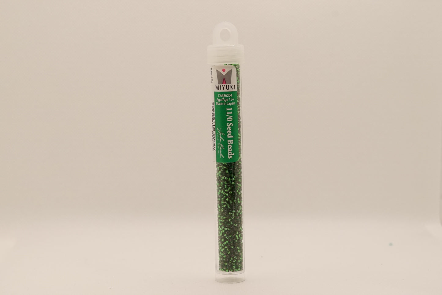 334 - Miyuki Seed Bead 11/0 Green Silver Lined