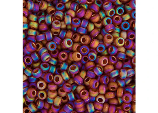 351 - Miyuki Seed Bead 11/0 Dark Topaz AB Matte Tr.