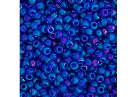 370 - Miyuki Seed Bead 11/0 Cobalt Transparent AB Matte