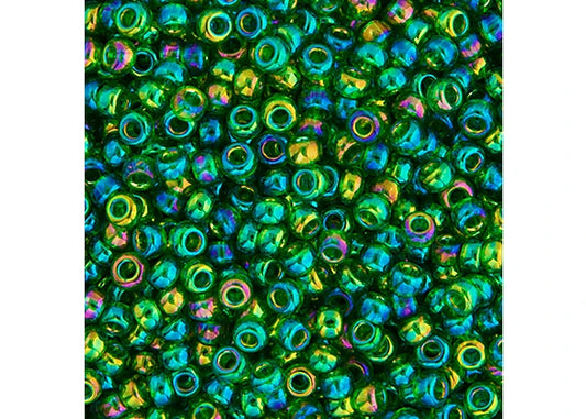 376 - Miyuki Seed Bead 11/0 Green Transparent AB