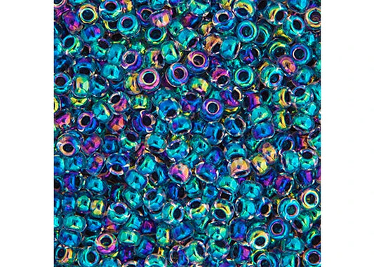 396 - Miyuki Seed Bead 11/0 Dark Blue AB Lined-Dyed