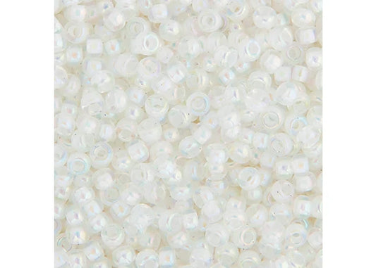 397 - Miyuki Seed Bead 11/0 White AB Lined-Dyed