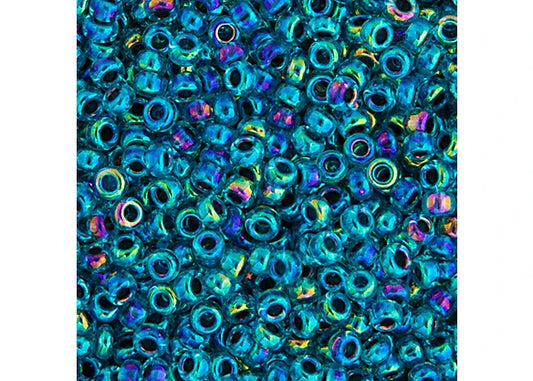 398 - Miyuki Seed Bead 11/0 Blue AB Lined-Dyed
