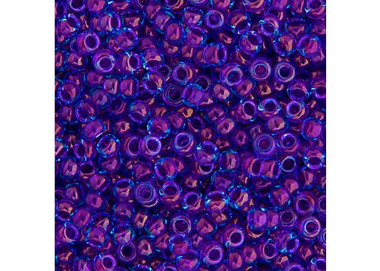 400 - Miyuki Seed Bead 11/0 Aqua Fuchsia Lined Luster