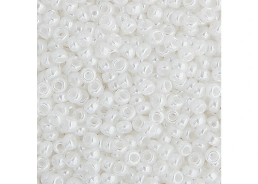 429 - Miyuki Seed Bead 11/0 White Pearl Opaque Luster