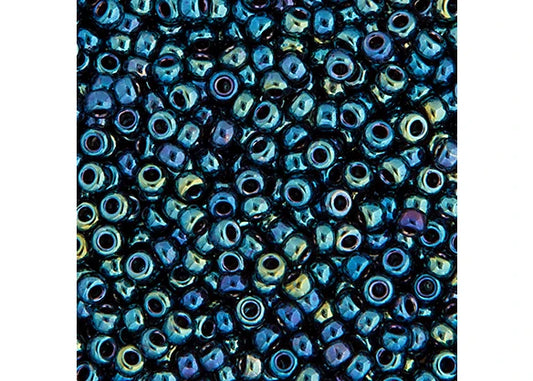 435 - Miyuki Seed Bead 11/0 Gunmetal Opaque Iris