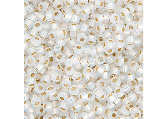 448 - Miyuki Seed Bead 11/0 White Opal Silver Lined