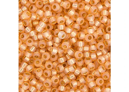 449 - Miyuki Seed Bead 11/0 Lt. Apricot S/L Dyed Alabaster