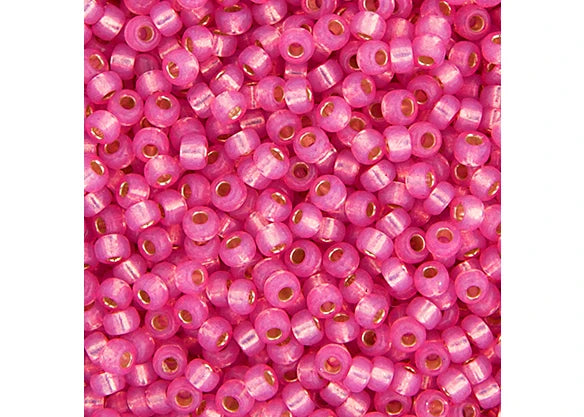 451 - Miyuki Seed Bead 11/0 Med. Rose S/L Opal Dyed Alabaster