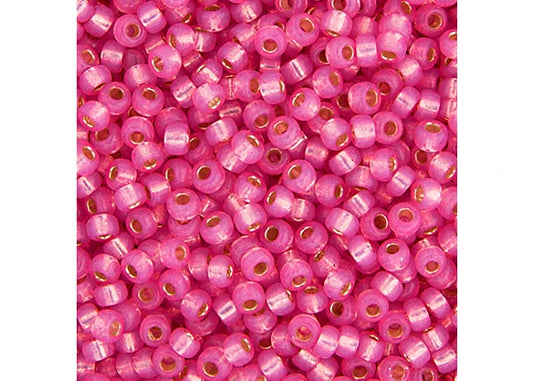 451 - Miyuki Seed Bead 11/0 Med. Rose S/L Opal Dyed Alabaster