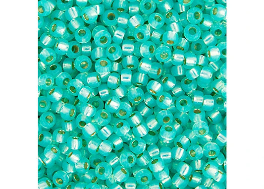 452 - Miyuki Seed Bead 11/0 AquaGreen S/L Opal Dyed Alabaster