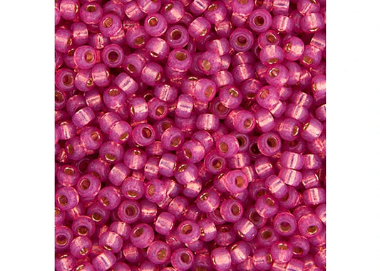 461 - Miyuki Seed Bead 11/0 Dark Rose S/L Dyed Alabaster