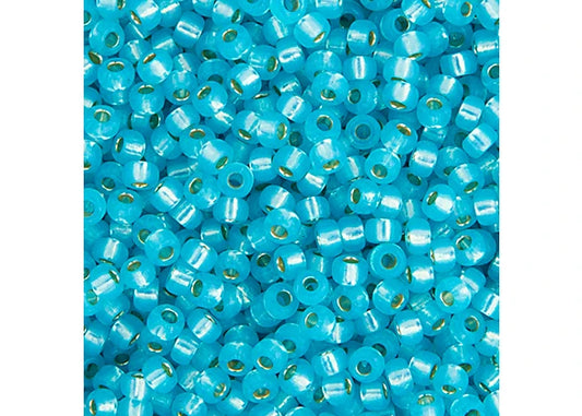 462 - Miyuki Seed Bead 11/0 Aqua S/L Dyed Alabaster