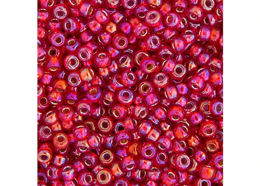 469 - Miyuki Seed Bead 11/0 Flame Red Silver Lined AB