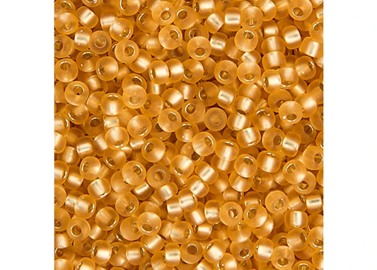 482 - Miyuki Seed Bead 11/0 Gold Silver Lined Semi-frosted