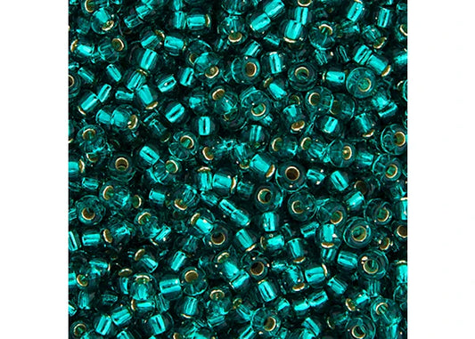 490 - Miyuki Seed Bead 11/0 Teal Caribbean Silver Lined