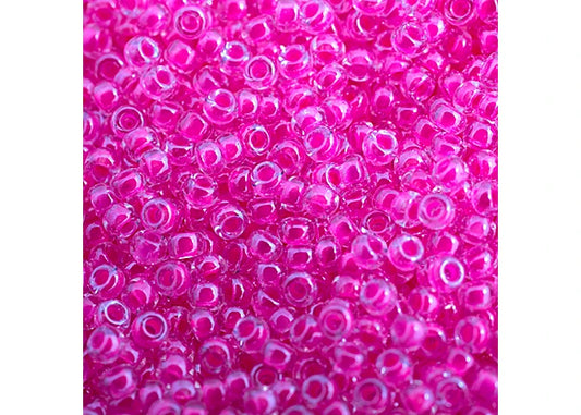 496 - Miyuki Seed Bead 11/0 Hot Pink Luminous Neon C/L