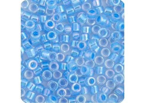 Miyuki Delica 11/0 Light Blue AB Lined-Dyed