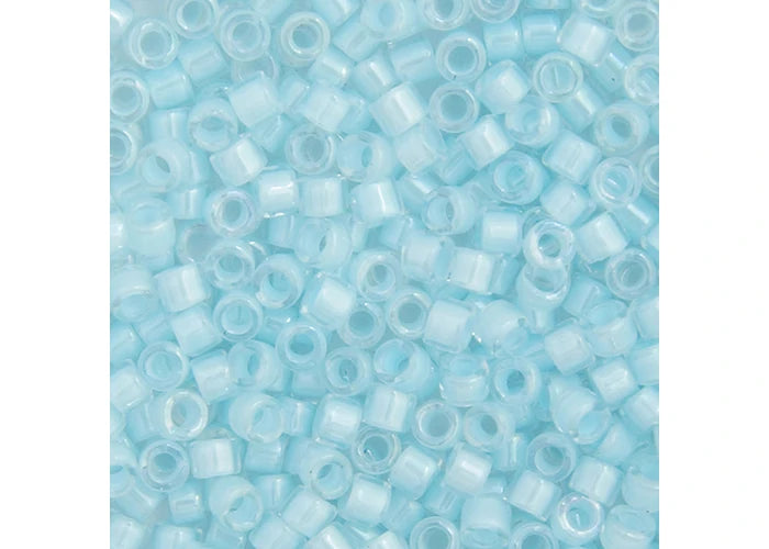 Miyuki Delica 11/0 Aqua AB Lined-Dyed