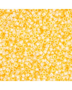 Miyuki Delica 11/0 Crystal Yellow Ceylon Lined-Dyed