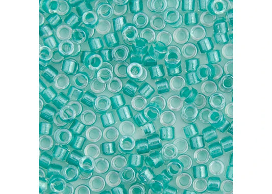 Miyuki Delica 11/0 Aqua Green Sparkle Crystal Lined