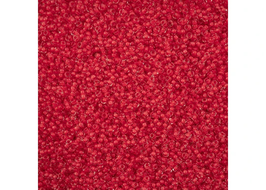 671 - 11/0 Crystal C/L Terra Intensive Red