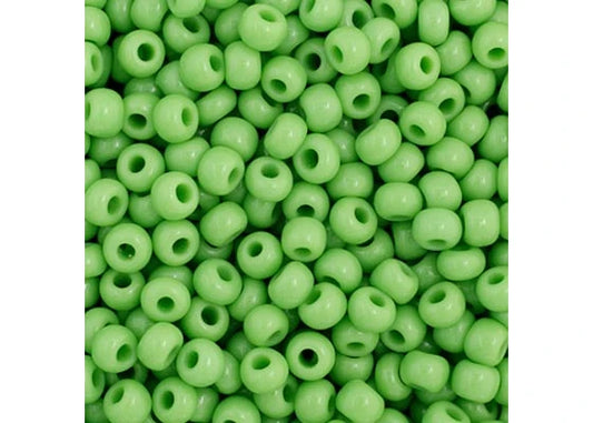 36 - 11/0 Vial Opaque Light Green