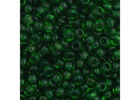 55 - 11/0 Vial Transparent Medium Green