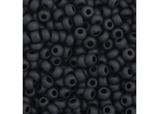65 - 11/0 Vial Opaque Black Matt