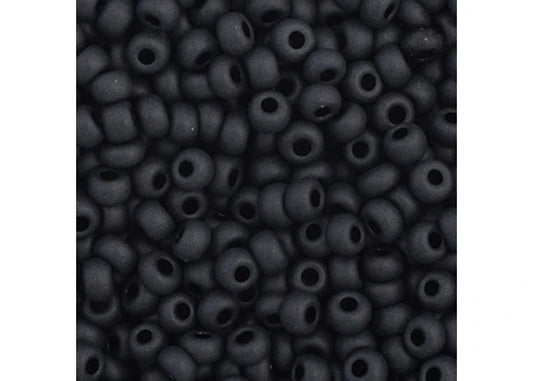 65 - 11/0 Vial Opaque Black Matt