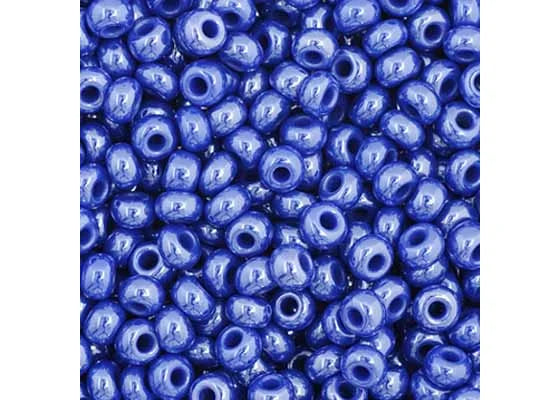 129 - 11/0 Vial Opaque Royal Blue Luster